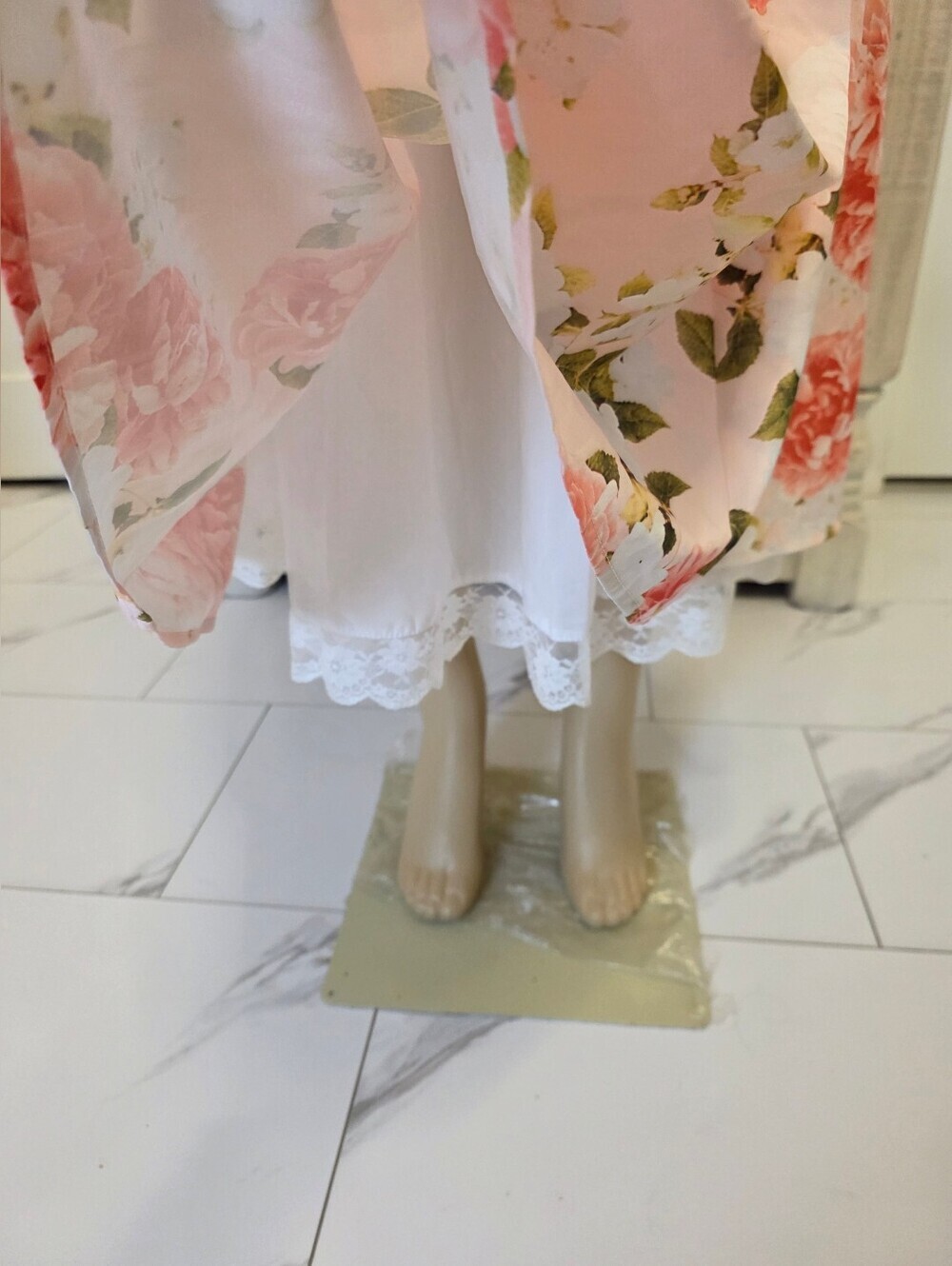 dELiA*s Pink Floral Lace-Trim Midi Dress - Picture 6 of 8